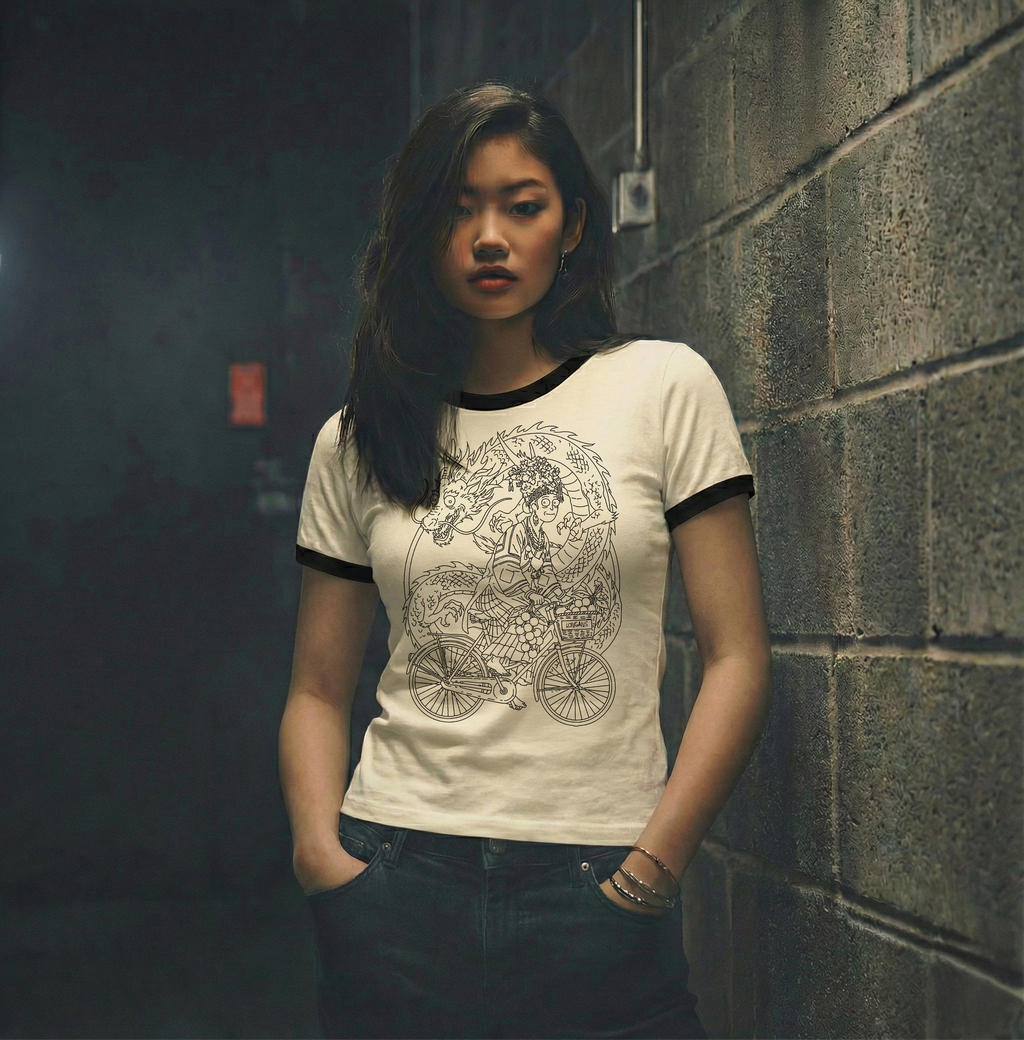 Dragon Lady Ringer T-shirt